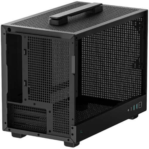 Кутия за компютър DeepCool CH160, Mini Tower, Mini-ITX, 2xUSB3.0, 1xType-C Gen 2, 1xAudio, Mesh Panel, Black, R-CH160-BKNGI0-G-1 - Image 11