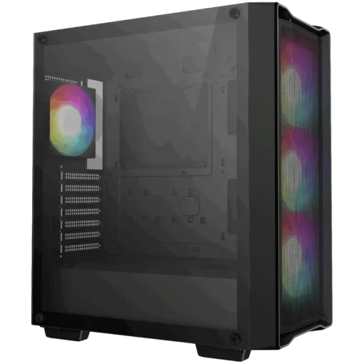 Кутия за компютър DeepCool CC560 MESH V2, Mid Tower, Mini-ITX/Micro-ATX/ATX, 2xUSB3.0, 1xAudio, 4x120mm Pre-Installed ARGB Fans, Tempered Glass, Mesh Panel, Black, R-CC560-BKAMA4-G-2 - Image 8