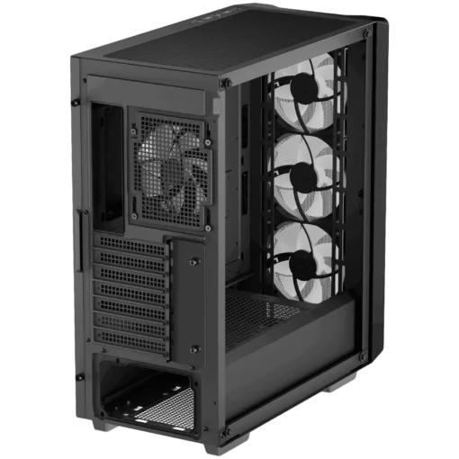 Кутия за компютър DeepCool CC560 MESH V2, Mid Tower, Mini-ITX/Micro-ATX/ATX, 2xUSB3.0, 1xAudio, 4x120mm Pre-Installed ARGB Fans, Tempered Glass, Mesh Panel, Black, R-CC560-BKAMA4-G-2 - Image 11