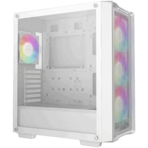 Кутия за компютър DeepCool CC560 MESH WH V2, Mid Tower, Mini-ITX/Micro-ATX/ATX, 2xUSB3.0, 1xAudio, 4x120mm Pre-Installed ARGB Fans, Tempered Glass, Mesh Panel, White, R-CC560-WHAMA4-G-2 - Image 8