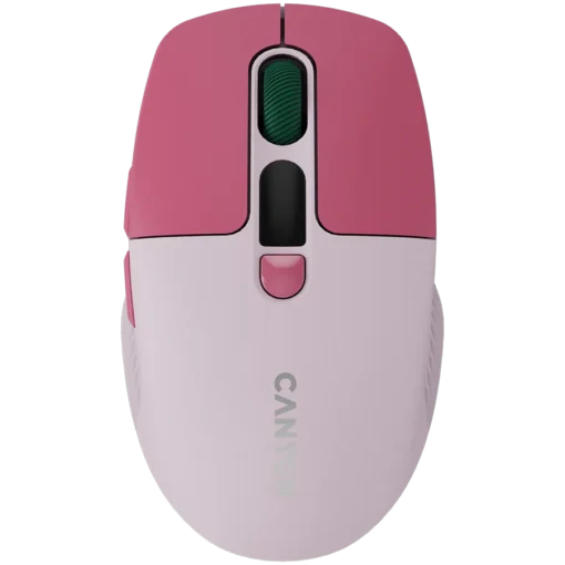 Безжична мишка CANYON mouse MW-26 LCD Silent Dual Mode Wireless Pink