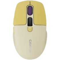 Безжична мишка CANYON mouse MW-26 LCD Silent Dual Mode Wireless Yellow