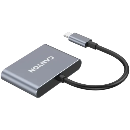 USB хъб CANYON hub DS-3 3in1 USB-C Dark Grey - Image 20