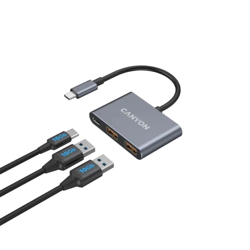 USB хъб CANYON hub DS-3 3in1 USB-C Dark Grey - Image 22