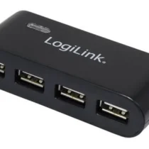 LogiLink HUB USB 2.0 4-Ports with захранващ блок Black