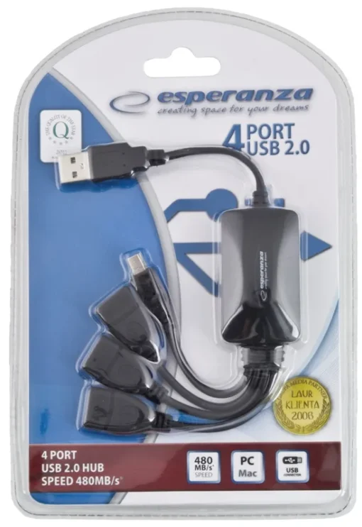 Esperanza HUB 4 PORTS USB 2.0 EA114 - Image 3