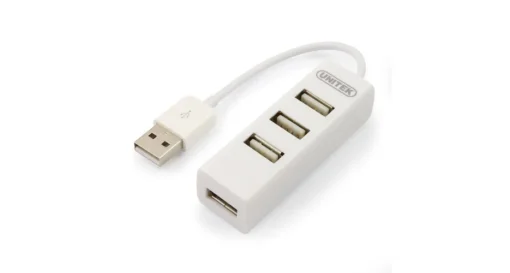 Unitek Hub 4x USB 2.0 Y-2146 1x Phone charger white