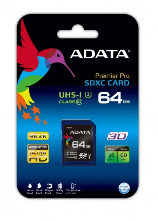 Adata SD XC Premier Pro 64GB UHS-1 U3/Class10 4K - Image 4