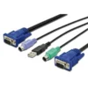 Digitus кабел Octopus for KVM 2xVGA 2xPS/2 1xUSB 3m