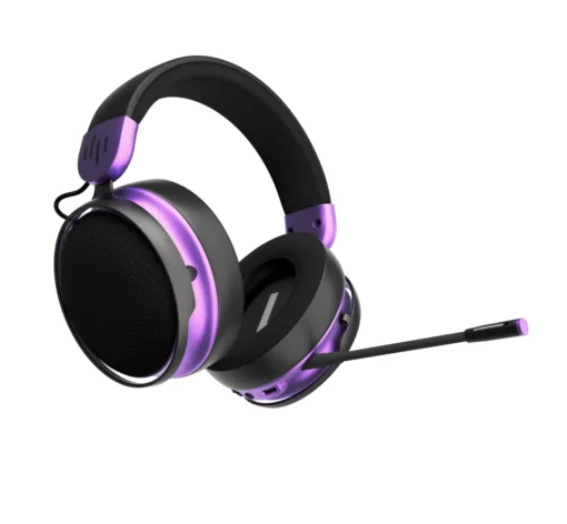 Геймърски безжични слушалки Dark Project Sono Wireless - Black/Violet - Image 4