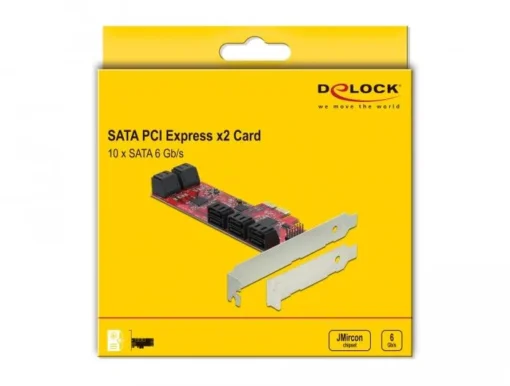 Контролер Delock SATA PCI Express Card - 10 ports - Image 5