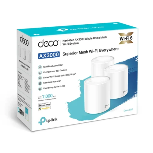 Безжична Wi-fi 6 Mesh система TP-Link Deco X60(3-pack) AX3000 - Image 2