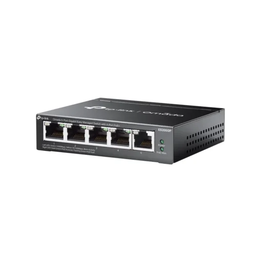 5-портов гигабитов управляем настолен комутатор TP-Link Omada ES205GP с 4-порта PoE+ - Image 2