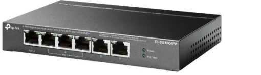 Комутатор TP-Link TL-SG1006PP 6-портов гигабитов настолен с 3-порта PoE+ и 1-порта PoE++ - Image 2