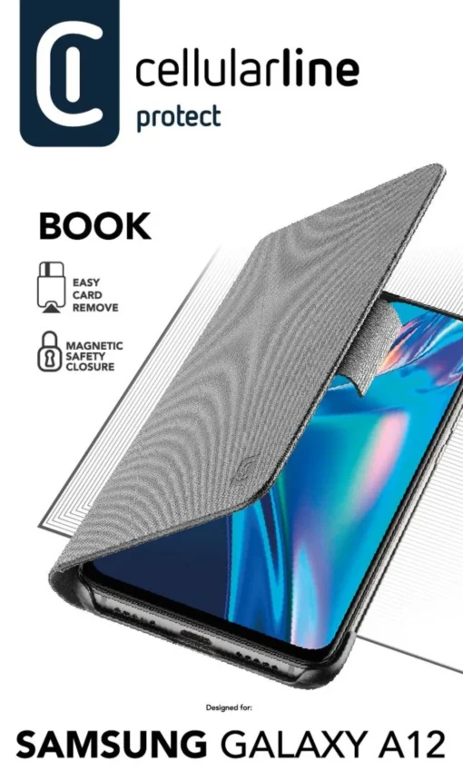 Book калъф за Samsung Galaxy A12, Черен - Image 2