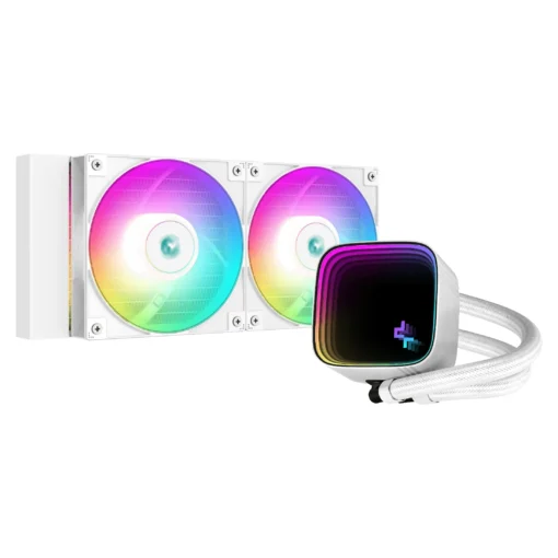 DeepCool водно охлаждане Water Cooling LS520 SE White - Addressable RGB Infinity mirror design -