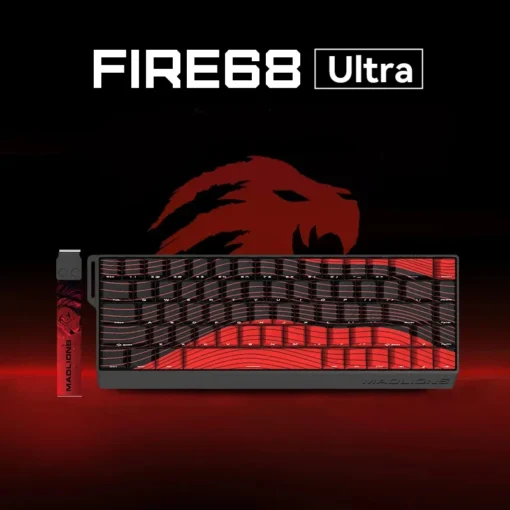 Madlions професионална геймърска механична клавиатура Professional Gaming Mechanical Keyboard FIRE 68 ULTRA - 8K, Gateron Magnetic Jade Switches - Black - Image 2