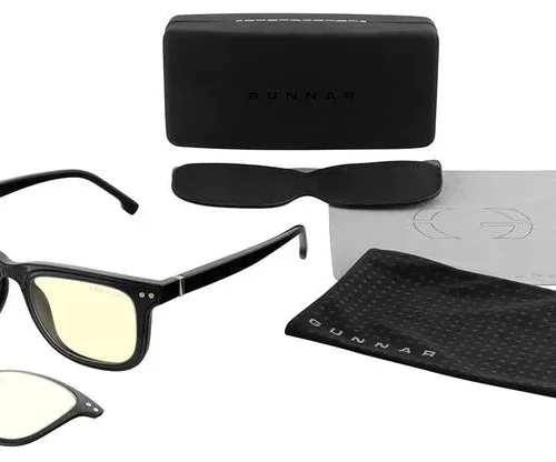 Комплект GUNNAR Cupertino Onyx с два вида стъкла Amber и Clear с калъф