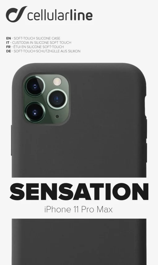 Матов калъф Sensation за iPhone 11 Pro Max, Черен - Image 4