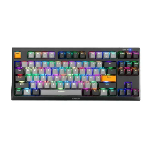 Marvo механична клавиатура Gaming Mechanical Keyboard KG980-B - RGB, Blue switches, TKL - Image 2