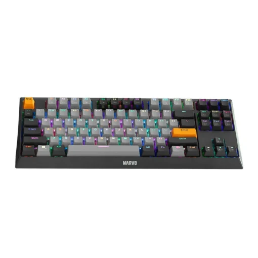 Marvo механична клавиатура Gaming Mechanical Keyboard KG980-B - RGB, Blue switches, TKL - Image 5