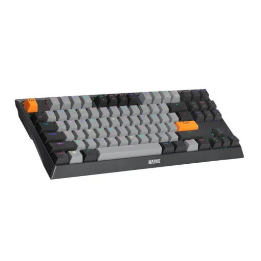 Marvo механична клавиатура Gaming Mechanical Keyboard KG980-B - RGB, Blue switches, TKL - Image 6