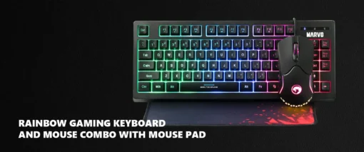 Marvo Геймърски комплект Gaming COMBO CM310 3-in-1 - Keyboard, Mouse 1000 Hz, Mousepad - MARVO-CM310 - Image 5