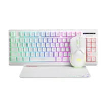 Marvo Геймърски комплект Gaming COMBO CM310 3-in-1 White - Keyboard Mouse 1000 Hz