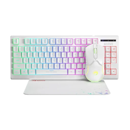 Marvo Геймърски комплект Gaming COMBO CM310 3-in-1 White - Keyboard Mouse 1000 Hz