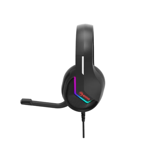 Marvo геймърски слушалки Gaming Headphones H8618 Black - 50mm, USB, RGB - Image 2