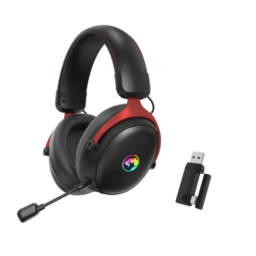 Marvo безжични геймърски слушалки Gaming Headphones Tactic X Pro - Bluetooth, 2.4G, 7.1, RGB - MARVO-HG9076W - Image 2