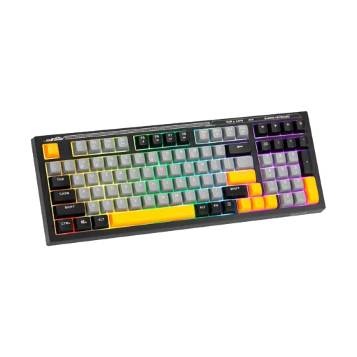 Marvo геймърска клавиатура Gaming Keyboard Soldat S50B - Rainbow, 98 keys - MARVO-K638B - Image 6