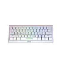 Marvo геймърска клавиатура Gaming Mechanical keyboard 61 keys TKL Hecate 61R WH - KG962G White - RED switches