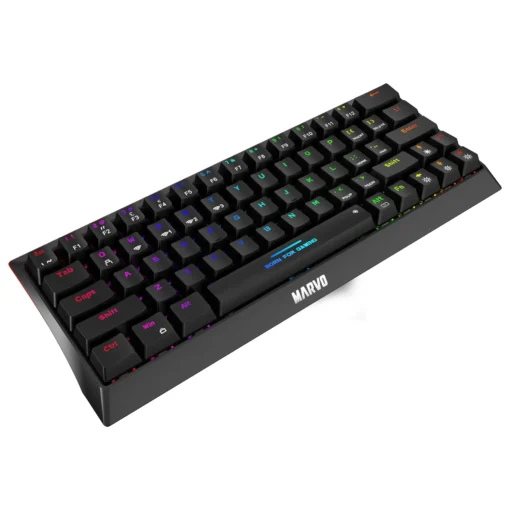 Marvo безжична механична геймърска клавиатура Wireless Gaming Mechanical keyboard Hecate 61WR Black - KG962W-R - Bluetooth 5.0, 63 keys - Image 2