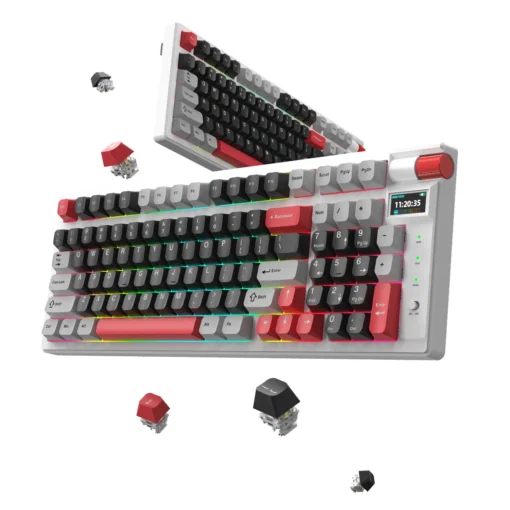 Marvo безжична механична геймърска клавиатура Wireless Gaming Mechanical keyboard Monka Storm KG991W - Bluetooth 5.0, 97 keys - Image 5