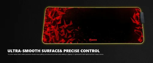 Marvo светеща подложка за мишка Gaming Mousepad MG011- Size XL, RGB, USB hub - Image 6