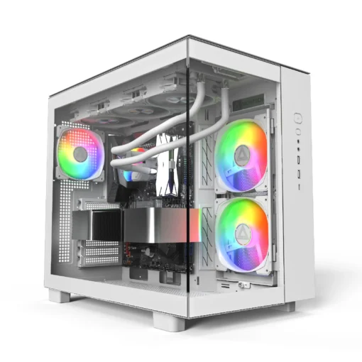 Montech кутия KING 65 Pro Dual Chamber Mid-tower Case 3 ARGB Fans White