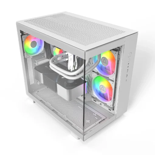 Montech кутия KING 65 Pro, Dual Chamber Mid-tower Case, 3 ARGB Fans, White - Image 2