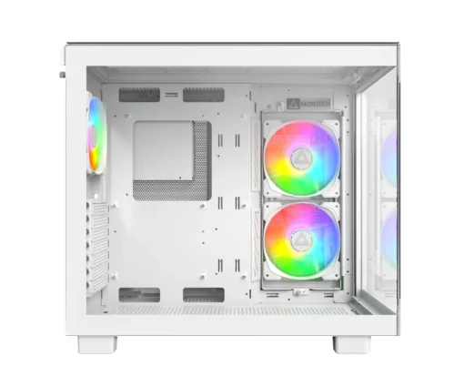 Montech кутия KING 65 Pro, Dual Chamber Mid-tower Case, 3 ARGB Fans, White - Image 5