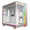 Montech кутия KING 95 Pro Dual Chamber Mid-tower Case 6 ARGB Fans 2 Front Panels Rose Gold