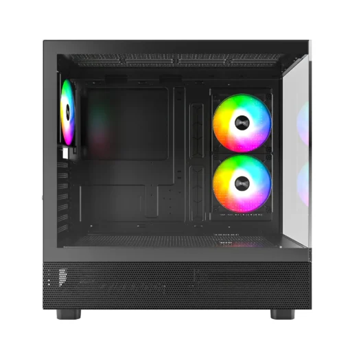 Montech кутия Case ATX - XR (B) - 3 x 120 mm ARGB Fans, USB-C, Black - Image 3