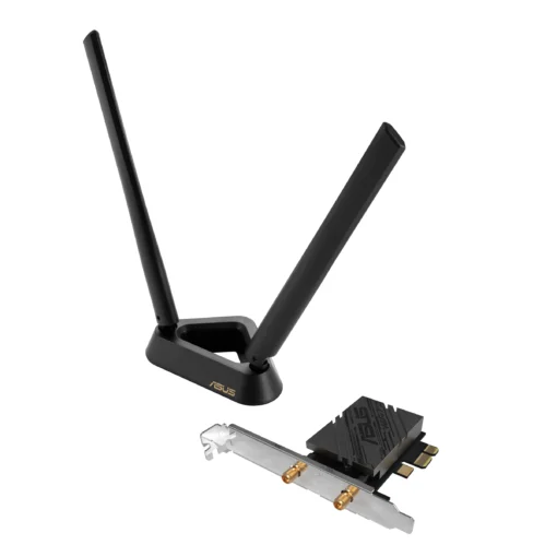 Безжичен адаптер ASUS PCE-BE92BT WiFi 7 PCI-e две външни антени и Bluetooth