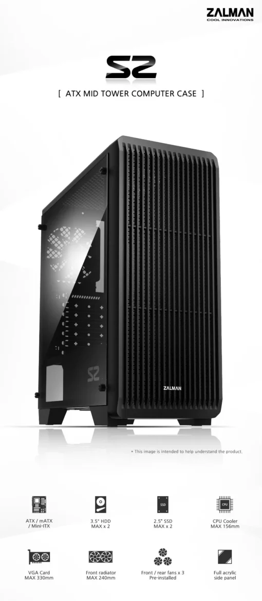 Zalman кутия за компютър Case ATX - ZM-S2 - Image 5