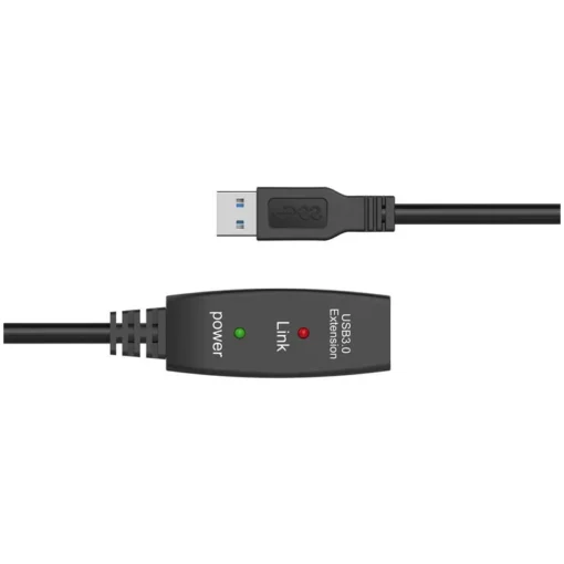 VCom Кабел удължение USB 3.0 AM / AF Active Extension Cable 5M Black - CU827A-5.0m - Image 3