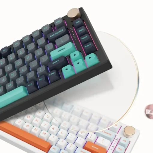 VGN безжична геймърска механична клавиатура Wireless Gaming Mechanical Keyboard - N75 PRO Caribbean Blue - Kailh Vaporwave Switches, RGB - Image 6