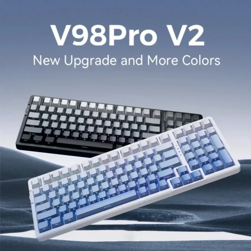 VGN безжична геймърска механична клавиатура Wireless Gaming Mechanical Keyboard - V98 PRO V2 Limited Black Glow - Kailh Arctic Switches, BT5.0, 2.4G, RGB - Image 4