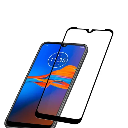 Закалено стъкло за Motorola E7 Черно