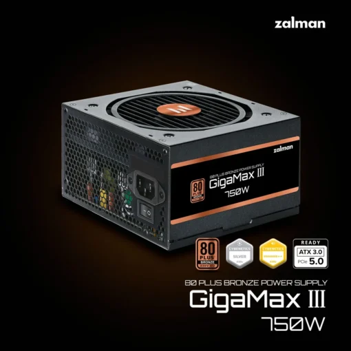 Zalman захранване PSU GigaMax III ATX 3.0 750W Bronze - ZM750-GV3 - Image 5