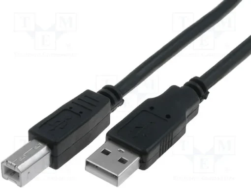 VCom Кабел USB 2.0 AM / BM Black - CU201-B-1.8m