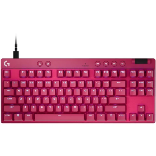 Геймърска механична клавиатура Logitech G Pro X RAPID TKL Magenta - Tactile